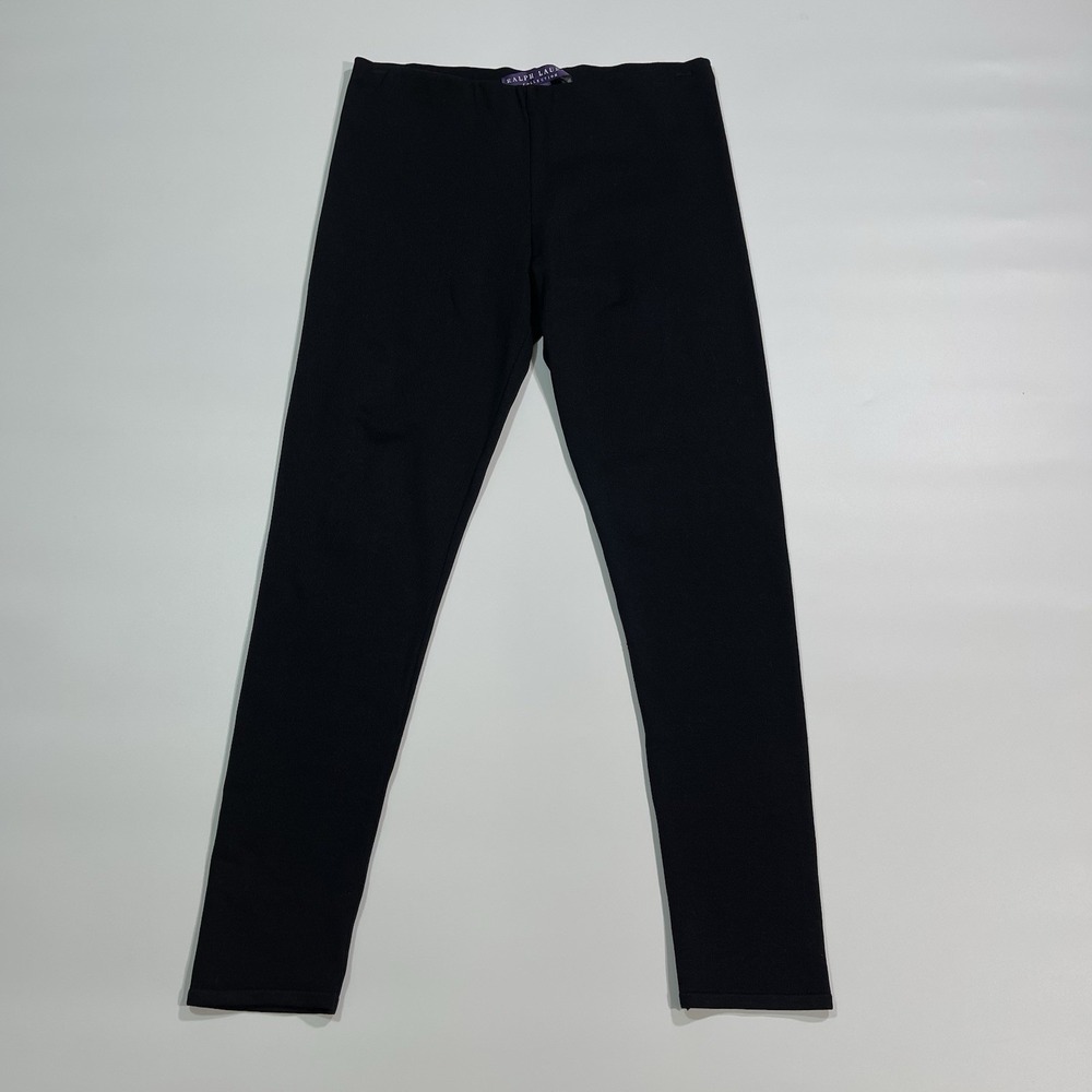 Ralph Lauren Collection Purple Label Silk Blend Black‎ Leggings